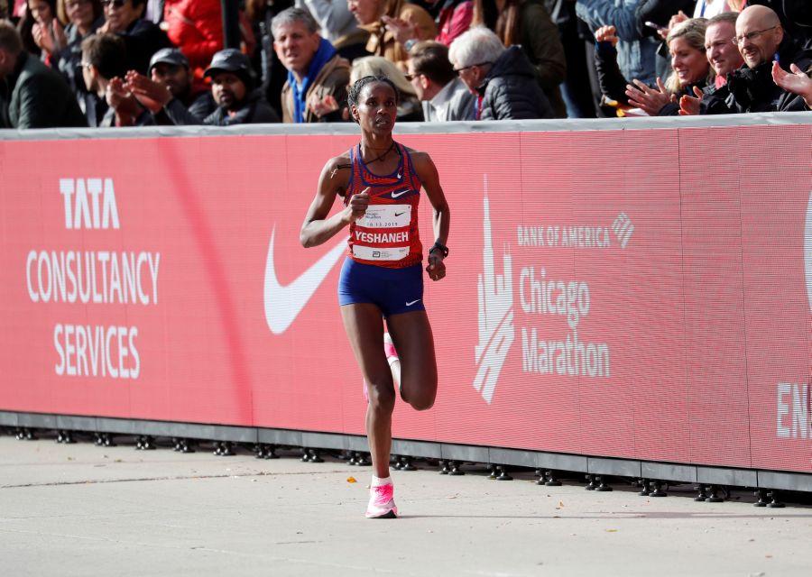 Ethiopia's Yeshaneh smashes half marathon world record by 20 seconds